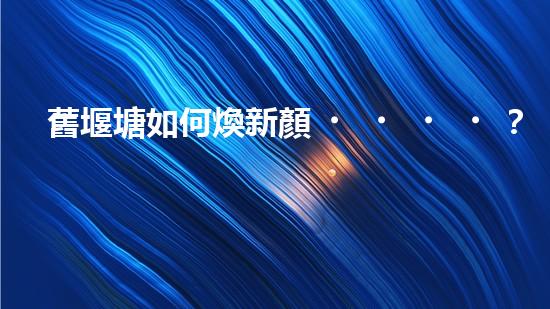 舊堰塘如何煥新顏？清淤施工方案有妙招！